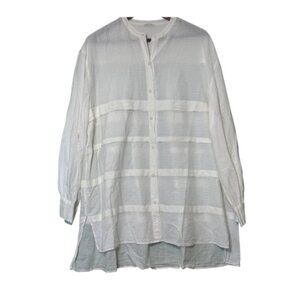 White Button-Up Mini Dress